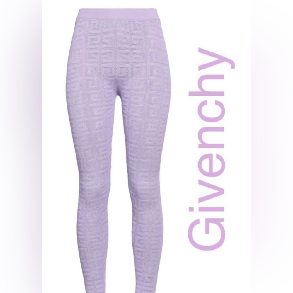 Givenchy  4G Jacquard Viscous Purple Leggings